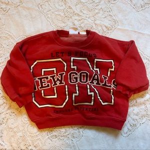 Zara girls vintage style new goals crewneck